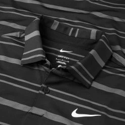 Nike Dry Tour Striped Golf Polo Shirt 6 Nike Dry Tour Striped Golf Polo Shirt -Golf Shirts Sales Nike SS23 Dry Tour Striped Polo DR5300 010 SHNIK856 S Black Anthracite White Detail