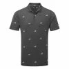 Oakley RC Micro Shade Print Golf Polo Shirt 1 Oakley RC Micro Shade Print Golf Polo Shirt -Golf Shirts Sales Oakley AW22 RC Micro Shade Print Polo Shirt FOA403747 9PN SHOAK329 Black Front