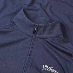 Oscarjacobson Oscar Jacobson Lawton Tour 1/4 Zip Golf Sweater 6 Oscarjacobson Oscar Jacobson Lawton Tour 1/4 Zip Golf Sweater -Golf Shirts Sales Oscar Jacobson AW22 Lawton Tour OJTOP0102 SWOSC206 S Navy Marl Detail
