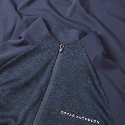 Oscarjacobson Oscar Jacobson Lexington 1/4 Zip Golf Sweater -Golf Shirts Sales Oscar Jacobson AW22 Lexington Midlayer OJTOP0099 SWOSC204 S Navy Detail