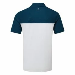 Oscarjacobson Oscar Jacobson Dodman Golf Polo Shirt 7 Oscarjacobson Oscar Jacobson Dodman Golf Polo Shirt -Golf Shirts Sales Oscar Jacobson SS22 Dodman Polo Shirt OJTS0032 Code SHOSC183 M White Aqua Back