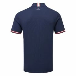 Oscarjacobson Oscar Jacobson Durham Tour Golf Polo Shirt -Golf Shirts Sales Oscar Jacobson SS22 Durham Tour Polo Shirt OJTS0033 Code SHOSC185 M Navy Jewel Red Back
