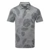 Puma Cloudspun Leaves 'n' Flowers Golf Polo Shirt -Golf Shirts Sales PUMA SS22 Cloudspun Leaves n Flowers Polo Shirt 532975 01 Code SHPUM610 M Quite Shade Heather Front