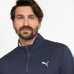 Puma Gamer Colour Block 1/4 Zip Golf Popover 12 Puma Gamer Colour Block 1/4 Zip Golf Popover -Golf Shirts Sales PUMA SS22 Gamer Colorblock 1 4 Zip Sweater Code 532985 02 SWPUM236 M Navy Blazer Bright White Model 2
