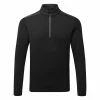 Ping Marshall 1/2 Zip Fleece Golf Sweater 1 Ping Marshall 1/2 Zip Fleece Golf Sweater -Golf Shirts Sales Ping AW22 Marshall Half Zip Fleece PO3546 D88 SWPIN161 Black Black Front