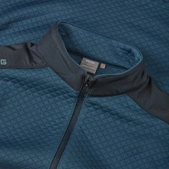 Ping Marshall 1/2 Zip Fleece Golf Sweater 6 Ping Marshall 1/2 Zip Fleece Golf Sweater -Golf Shirts Sales Ping AW22 Marshall Half Zip Fleece PO3546 SDN SWPIN164 Stormcloud Navy Detail