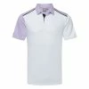 Ping Mack Golf Polo Shirt 2 Ping Mack Golf Polo Shirt -Golf Shirts Sales Ping SS23 Mack Polo Shirt P03576 WCL9 SHPIN342 White Cool Lilac Multi Front