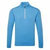 Ping Ramsey 1/2 Zip Golf Sweater 1 Ping Ramsey 1/2 Zip Golf Sweater -Golf Shirts Sales Ping SS23 Ramsey 1 4 Zip Sweater P03356 BLU SWPIN175 Infinity Blue Marl Front