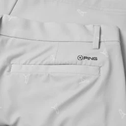 Ping Swift Golf Shorts 7 Ping Swift Golf Shorts -Golf Shirts Sales Ping SS23 Swift Tailored Shorts P03581 PGW TSPIN044 Pearl Grey White Detail
