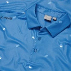 Ping Two Tone Golf Polo Shirt -Golf Shirts Sales Ping SS23 Two Tone Polo Shirt P03571 DEB SHPIN349 Danube Infinity Blue Multi Detail
