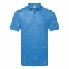 Ping Two Tone Golf Polo Shirt -Golf Shirts Sales Ping SS23 Two Tone Polo Shirt P03571 DEB SHPIN349 Danube Infinity Blue Multi Front