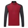 Ping Mellor 1/2 Zip Golf Sweater 2 Ping Mellor 1/2 Zip Golf Sweater -Golf Shirts Sales Ping AW21 Mellor 1 2 Zip Sweater P03445 FA09 Code SWPIN155 Firebrick Asphalt Front