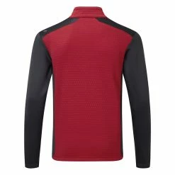 Ping Mellor 1/2 Zip Golf Sweater -Golf Shirts Sales Ping AW21 Mellor 1 2 Zip Sweater P03445 FA09 Code SWPIN155 Firebrick Asphalt back