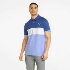 Puma Cloudspun Highway Golf Polo Shirt 11 Puma Cloudspun Highway Golf Polo Shirt -Golf Shirts Sales Puma AW22 Cloudspun Highway Polo 532972 07 Blue Blazing Lavender Pop Model 1