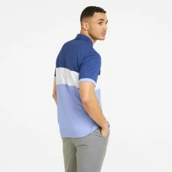 Puma Cloudspun Highway Golf Polo Shirt 13 Puma Cloudspun Highway Golf Polo Shirt -Golf Shirts Sales Puma AW22 Cloudspun Highway Polo 532972 07 Blue Blazing Lavender Pop Model 3