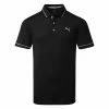 Puma Cloudspun Monarch Golf Polo Shirt 1 Puma Cloudspun Monarch Golf Polo Shirt -Golf Shirts Sales Puma AW22 Cloudspun Monarch Polo 530991 01 SHPUM642 Black Heather High Rise Front