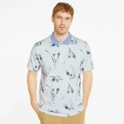 Puma MATTR Lowlands Golf Polo Shirt 11 Puma MATTR Lowlands Golf Polo Shirt -Golf Shirts Sales Puma AW22 Matte Lowlands Polo 535453 02 SHPUM637 Bright White Lavendar Pop S Model 1