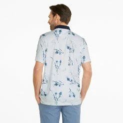 Puma MATTR Lowlands Golf Polo Shirt 13 Puma MATTR Lowlands Golf Polo Shirt -Golf Shirts Sales Puma AW22 Mattr Lowlands Polo 535453 01 SHPUM636 Bright White Navy Blazer S Model 3