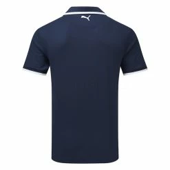 Puma AP Signature Tipped Golf Polo Shirt 7 Puma AP Signature Tipped Golf Polo Shirt -Golf Shirts Sales Puma SS22 AP Signature Tipped Polo Shirt 598154 10 Code SHPUM589 M Navy Blazer Back