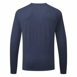 Puma Cloudspun Crew Golf Popover -Golf Shirts Sales Puma SS22 Cloudspun Crew Golf Popover Puma Navy Blazer Heather Quiet Shade Heather 535458 02 SWPUM264 Back