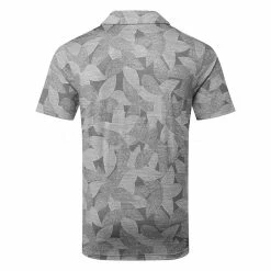 Puma Cloudspun Leaflet Golf Polo Shirt -Golf Shirts Sales Puma SS22 Cloudspun Leaflet Polo 535445 01 SHPUM652 Quiet Shade Heather back