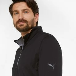 Puma Gamer 1/4 Zip Golf Popover -Golf Shirts Sales Puma SS22 Gamer 1 4 Zip Sweater 599127 01 Code SWPUM229 M Black model 2