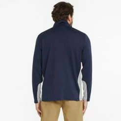 Puma Gamer 1/4 Zip Golf Popover -Golf Shirts Sales Puma SS22 Gamer 1 4 Zip Sweater 599127 03 Code SWPUM231 M Navy Blazer model 3