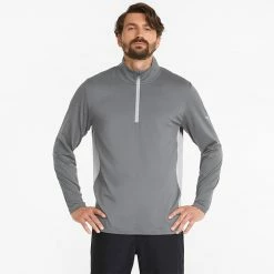Puma Gamer 1/4 Zip Golf Popover -Golf Shirts Sales Puma SS22 Gamer 1 4 Zip Sweater 599127 20 Code SWPUM232 M Quiet Shade model 1