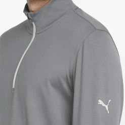 Puma Gamer 1/4 Zip Golf Popover -Golf Shirts Sales Puma SS22 Gamer 1 4 Zip Sweater 599127 20 Code SWPUM232 M Quiet Shade model 2