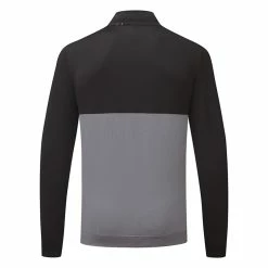 Puma Gamer Colour Block 1/4 Zip Golf Popover -Golf Shirts Sales Puma SS22 Gamer Colorblock 1 4 Zip Sweater 532985 01 Code SWPUM235 M Black Quiet Shade Back