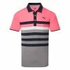 Puma MATTR One Way Golf Polo Shirt 1 Puma MATTR One Way Golf Polo Shirt -Golf Shirts Sales Puma SS22 Mattr One Way Polo 599115 26 SHPUM651 Sunset Pink Navy Blazer Front
