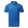 Puma MATTR Pollinators Golf Polo Shirt -Golf Shirts Sales Puma SS22 Mattr Pollination Polo 533852 02 Code SHPUM629 M Bright Cobalt Bright White Front