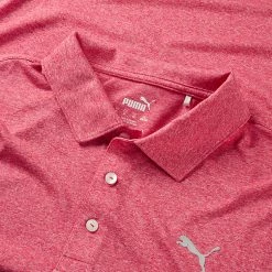 Golf Shirts Sales -Golf Shirts Sales Puma SS22 Performance Heather Polo Shirt 577428 11 Code SHPUM603 M Ski Patrol Heather Detail