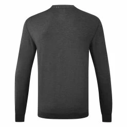 Puma Cloudspun Crew Golf Popover -Golf Shirts Sales Puma AW20 Cloudspun Crewneck Sweater 597596 01 Code SWPUM192 Puma Black Heather back