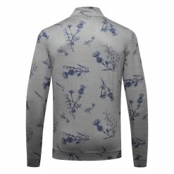 Puma Cloudspun Lowlands 1/4 Zip Golf Popover -Golf Shirts Sales Puma Cloudspun Lowlands 1 4 Zip Golf Popover Quiet Shade Heather 537067 02 SWPUM258 Back