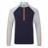 Sunderland Aspen Mid Layer Golf Top 1 Sunderland Aspen Mid Layer Golf Top -Golf Shirts Sales Sunderland AW22 Aspen Midlayer Sweater SUNMM39 ASP SWSUN033 2XL Navy Silver Lava Front