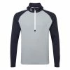 Sunderland Aspen Mid Layer Golf Top 2 Sunderland Aspen Mid Layer Golf Top -Golf Shirts Sales Sunderland AW20 Aspen Midlayer Sweater SUNMM39 ASP Code SWSUN023 Silver Navy White Front