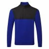 Sunderland Arizona Mid Layer Golf Top 1 Sunderland Arizona Mid Layer Golf Top -Golf Shirts Sales Sunderland AW21 Arizona Midlayer Sweater SUNMC87 ARI Code SWSUN026 M Electric Blue Black Front