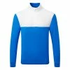Sunderland Arizona Mid Layer Golf Top -Golf Shirts Sales Sunderland AW21 Arizona Midlayer Sweater SUNMC87 ARI Code SWSUN028 M Lightning Blue White Front