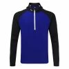 Sunderland Aspen Mid Layer Golf Top 1 Sunderland Aspen Mid Layer Golf Top -Golf Shirts Sales Sunderland Electric Blue Black White SUNMM39 ASP FRONT