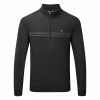 TravisMathew Hot Cocoa 1/2 Zip Golf Sweater 2 TravisMathew Hot Cocoa 1/2 Zip Golf Sweater -Golf Shirts Sales Travis Mathew AW21 Hot Cocoa Sweater 1MV370 0BSH Code SWTRA012 M Black Sharkskin Front