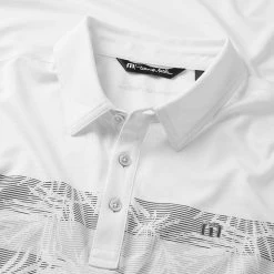 TravisMathew Activate Golf Polo Shirt 9 TravisMathew Activate Golf Polo Shirt -Golf Shirts Sales Travis Mathew SS21 Activate Golf Polo Shirt 1MW440 SHTRA055 XL White Detail