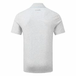 TravisMathew Make Camp Golf Polo Shirt 10 TravisMathew Make Camp Golf Polo Shirt -Golf Shirts Sales Travis Mathew SS21 Make Camp Golf Polo Shirt 1MW145 Code SHTRA048 Heather Light Grey Back