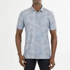 TravisMathew Patio Time Golf Polo Shirt 11 TravisMathew Patio Time Golf Polo Shirt -Golf Shirts Sales Travis Mathew SS21 Patio Time Golf Polo Shirt 1MW148 SHTRA058 L Heather Medium Grey Model 1