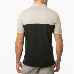 TravisMathew Salad Days Golf Polo Shirt -Golf Shirts Sales Travis Mathew SS21 Salad Days Golf Polo Shirt 1MW110 SHTRA056 S Heather Light Grey Model 3
