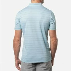 TravisMathew Tahoe Golf Polo Shirt 13 TravisMathew Tahoe Golf Polo Shirt -Golf Shirts Sales Travis Mathew SS21 Tahoe Polo Shirt 1MW154 Code SHTRA034 M Heather Delphinium Model 3