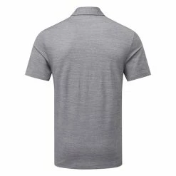 TravisMathew The Heater Golf Polo Shirt Black 10 TravisMathew The Heater Golf Polo Shirt Black -Golf Shirts Sales Travis Mathew SS21 The Heater Golf Polo Shirt 1MW395 Code SHTRA037 M Sleet Quit Shade Back