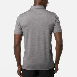 TravisMathew The Heater Golf Polo Shirt Black 13 TravisMathew The Heater Golf Polo Shirt Black -Golf Shirts Sales Travis Mathew SS21 The Heater Golf Polo Shirt 1MW395 Code SHTRA037 M Sleet Quit Shade model 3