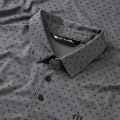 TravisMathew Two Hour Delay Golf Polo Shirt -Golf Shirts Sales Travis Mathew SS21 Two Hour Delay Polo Shirt 1MV108 Code SHTRA033 M Heather Dark Grey Detail