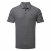 TravisMathew Two Hour Delay Golf Polo Shirt -Golf Shirts Sales Travis Mathew SS21 Two Hour Delay Polo Shirt 1MV108 Code SHTRA033 M Heather Dark Grey Front